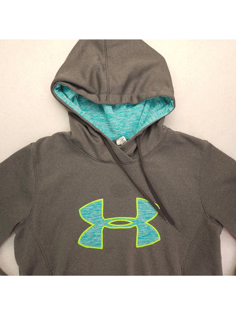 Under Armour Long Sleeve Pullover Hoodie Mens Size Medium M Gray Blue